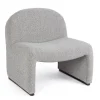 Poltrone E Chaise Longue>Bizzotto POLTRONA EFFETTO BOUCLE' GRIGIO - BASSILLA