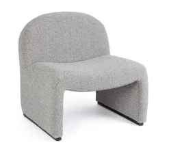 Poltrone E Chaise Longue>Bizzotto POLTRONA EFFETTO BOUCLE' GRIGIO - BASSILLA