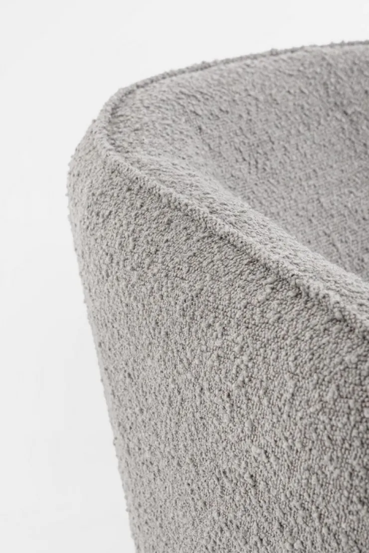 Poltrone E Chaise Longue>Bizzotto POLTRONA EFFETTO BOUCLE' GRIGIO - AVRIL