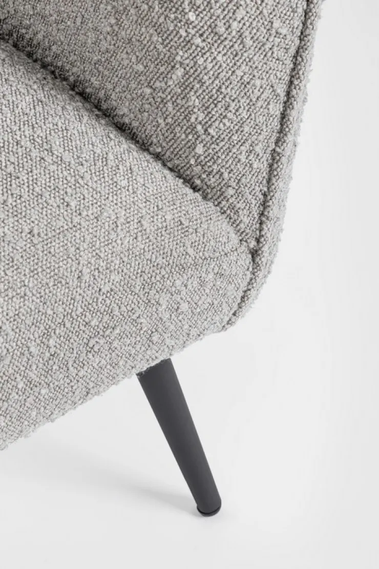 Poltrone E Chaise Longue>Bizzotto POLTRONA EFFETTO BOUCLE' GRIGIO - AVRIL