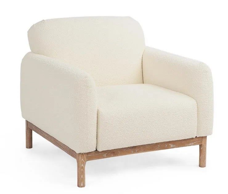 Poltrone E Chaise Longue>Bizzotto POLTRONA EFFETTO BOUCLE' NATURALE - DETROIT