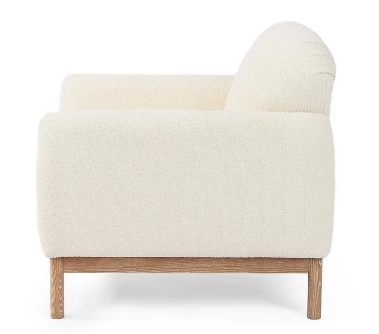 Poltrone E Chaise Longue>Bizzotto POLTRONA EFFETTO BOUCLE' NATURALE - DETROIT