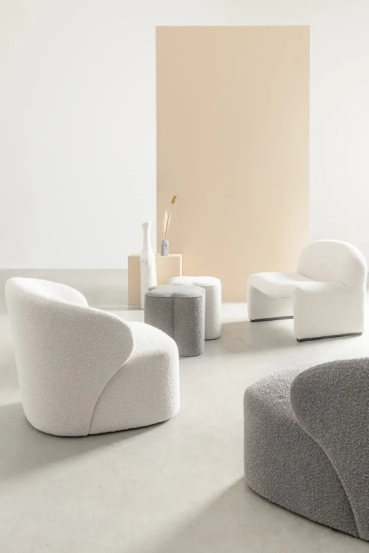 Poltrone E Chaise Longue>Bizzotto POLTRONA EFFETTO BUCLE' NATURALE - BABILA