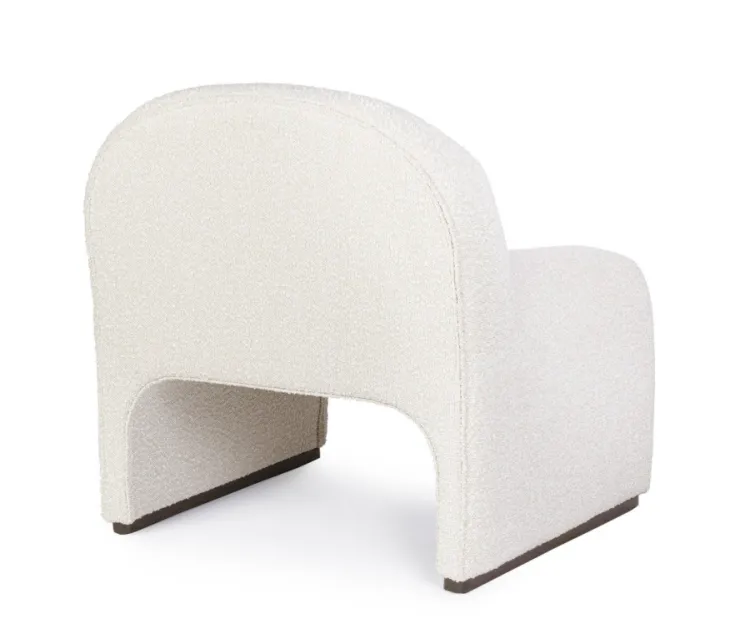 Poltrone E Chaise Longue>Bizzotto POLTRONA EFFETTO BUCLE' NATURALE - BASSILLA