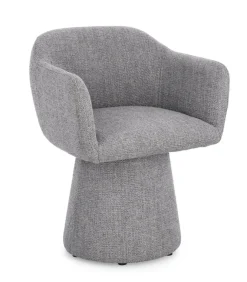 Poltrone E Chaise Longue>Bizzotto POLTRONA GIREVOLE GRIGIO SCURO - LOTTIE