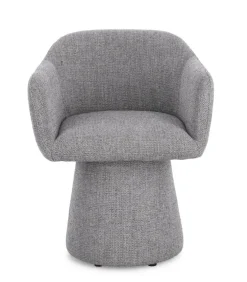 Poltrone E Chaise Longue>Bizzotto POLTRONA GIREVOLE GRIGIO SCURO - LOTTIE