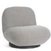 Poltrone E Chaise Longue>Bizzotto POLTRONA GIREVOLE EFFETTO BOUCLE' GRIGIO - MARGOT