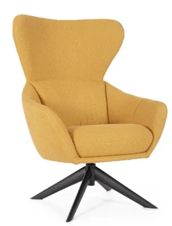 Poltrone E Chaise Longue>Bizzotto POLTRONA GIREVOLE HAILEY SENAPE