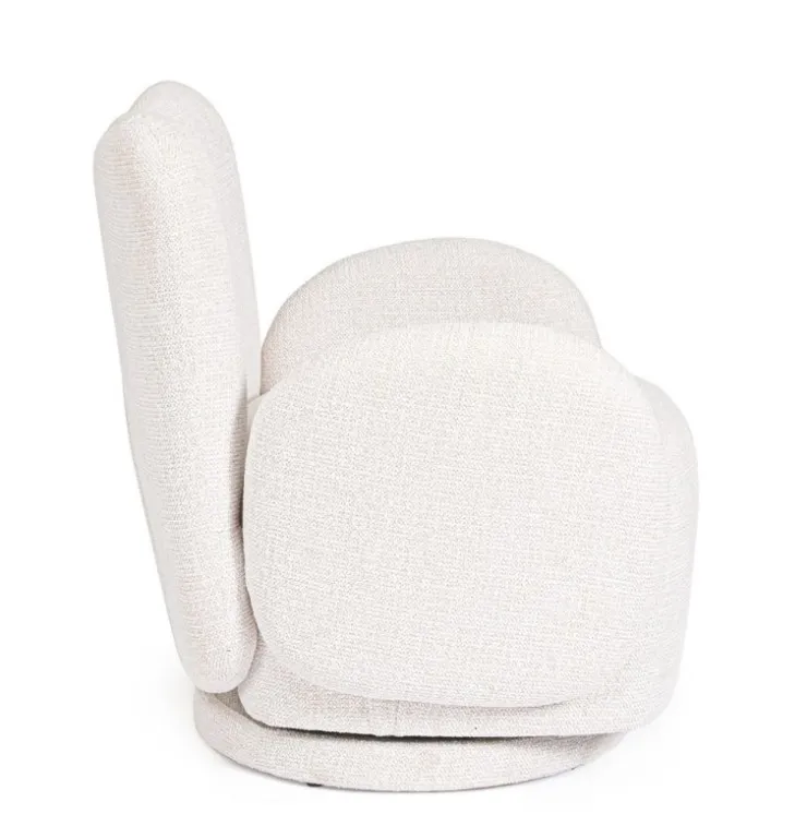 Poltrone E Chaise Longue>Bizzotto POLTRONA GIREVOLE HARPER BIANCO