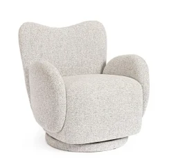 Poltrone E Chaise Longue>Bizzotto POLTRONA GIREVOLE HARPER GRIGIO CHIARO