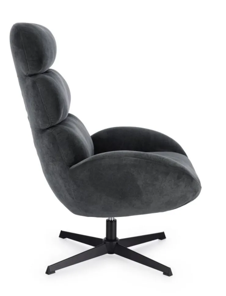 Poltrone E Chaise Longue>Bizzotto POLTRONA GIREVOLE VIOLANTE NERO