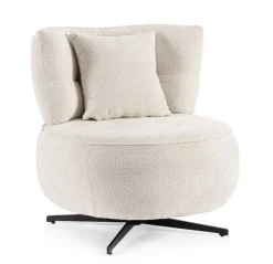 Poltrone E Chaise Longue>Bizzotto POLTRONA GONNIE ECRU' PUNTINATO