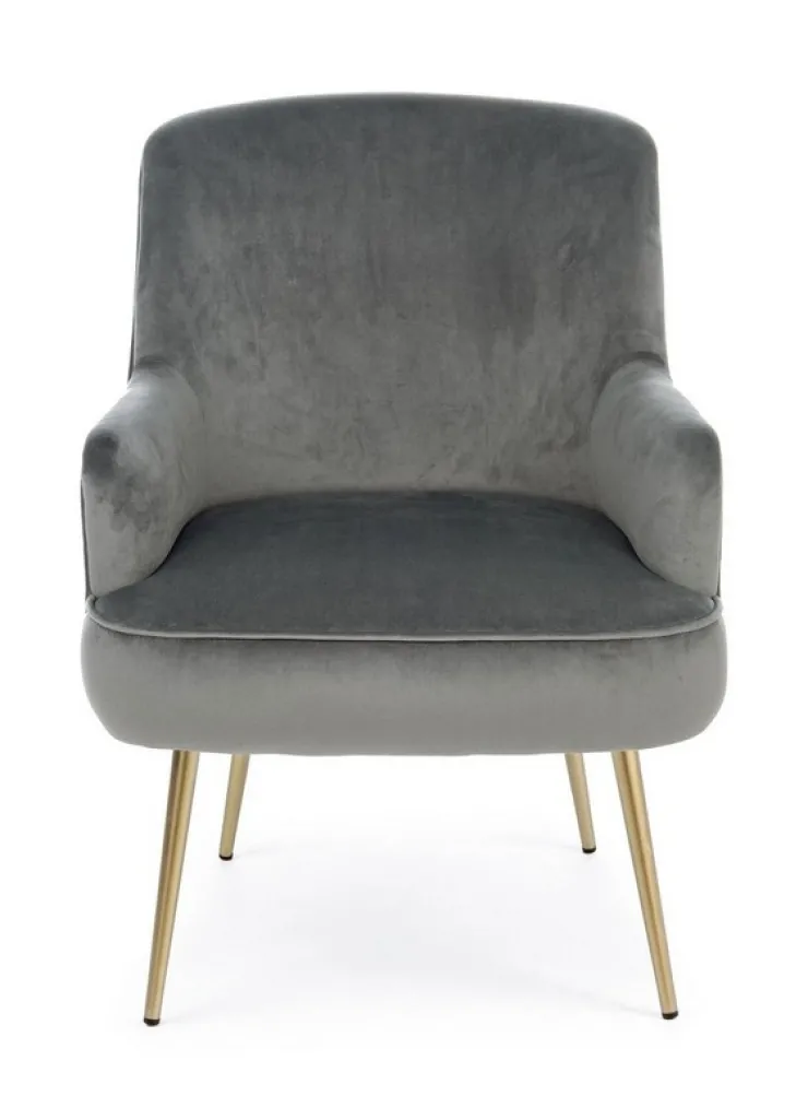 Poltrone E Chaise Longue>Bizzotto POLTRONA GRIGIA - CLELIA
