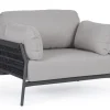 Poltrone>Bizzotto POLTRONA IN ALLUMINIO ANTRACITE QS22/GRAPHITE- PARDIS