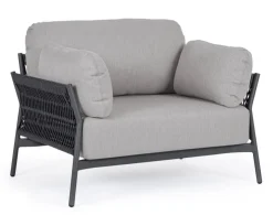 Poltrone>Bizzotto POLTRONA IN ALLUMINIO ANTRACITE QS22/GRAPHITE- PARDIS