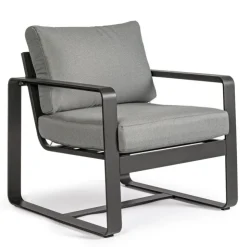 Poltrone>Bizzotto POLTRONA IN ALLUMINIO ANTRACITE YK13 - MERRIGAN