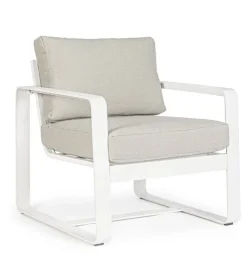 Poltrone>Bizzotto POLTRONA IN ALLUMINIO BIANCO YK11 - MERRIGAN