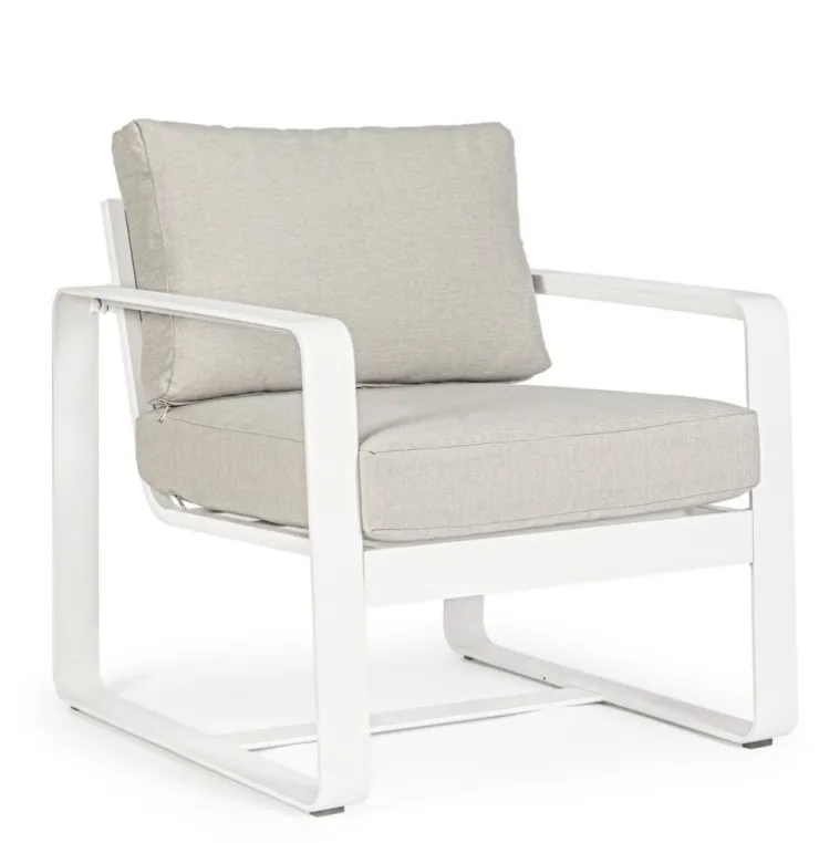 Poltrone>Bizzotto POLTRONA IN ALLUMINIO BIANCO YK11 - MERRIGAN
