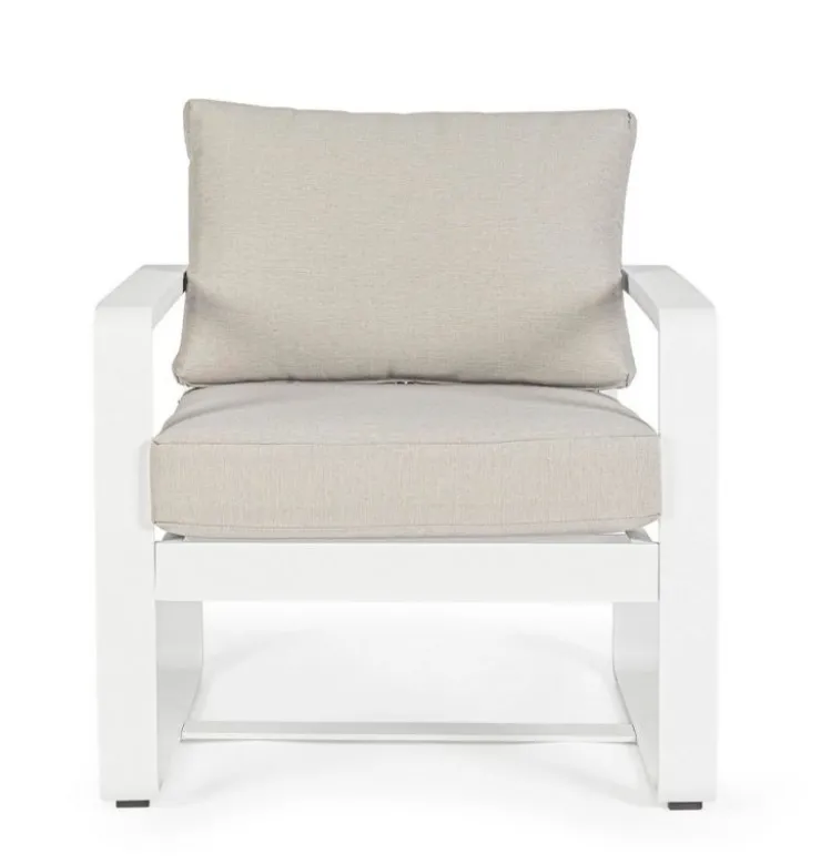 Poltrone>Bizzotto POLTRONA IN ALLUMINIO BIANCO YK11 - MERRIGAN
