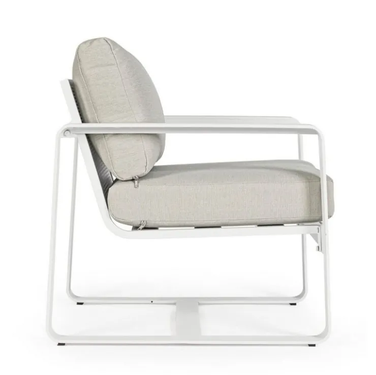 Poltrone>Bizzotto POLTRONA IN ALLUMINIO BIANCO YK11 - MERRIGAN