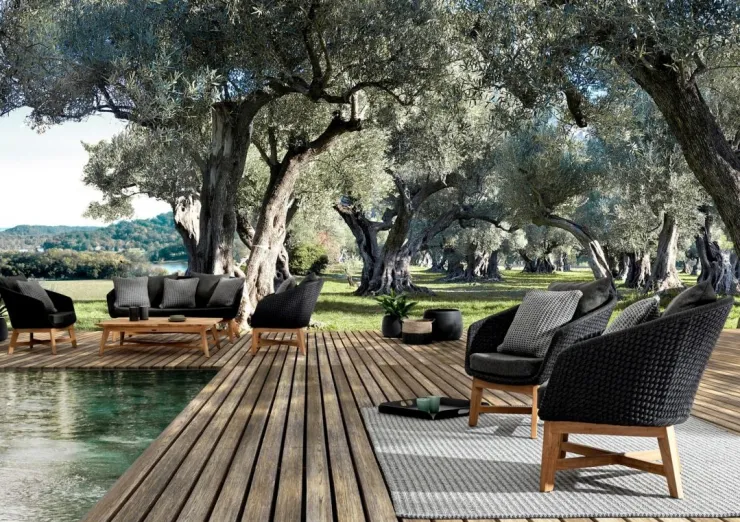 Poltrone>Bizzotto POLTRONA IN CORDA PER ESTERNO ANTRACITE - COACHELLA