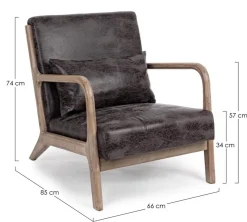 Poltrone E Chaise Longue>Bizzotto POLTRONA IN ECOPELLE - ANCILLA