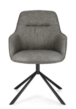 Sedie>Bizzotto POLTRONA IN ECOPELLE GRIGIA - GRANT