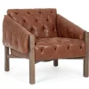 Poltrone E Chaise Longue>Bizzotto POLTRONA IN ECOPELLE MARRONE - HARRISON