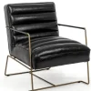 Poltrone E Chaise Longue>Bizzotto POLTRONA IN ECOPELLE NERA - BRIANNA