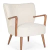 Poltrone E Chaise Longue>Bizzotto POLTRONA IN LEGNO BIANCA - MORITZ