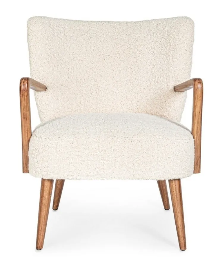 Poltrone E Chaise Longue>Bizzotto POLTRONA IN LEGNO BIANCA - MORITZ