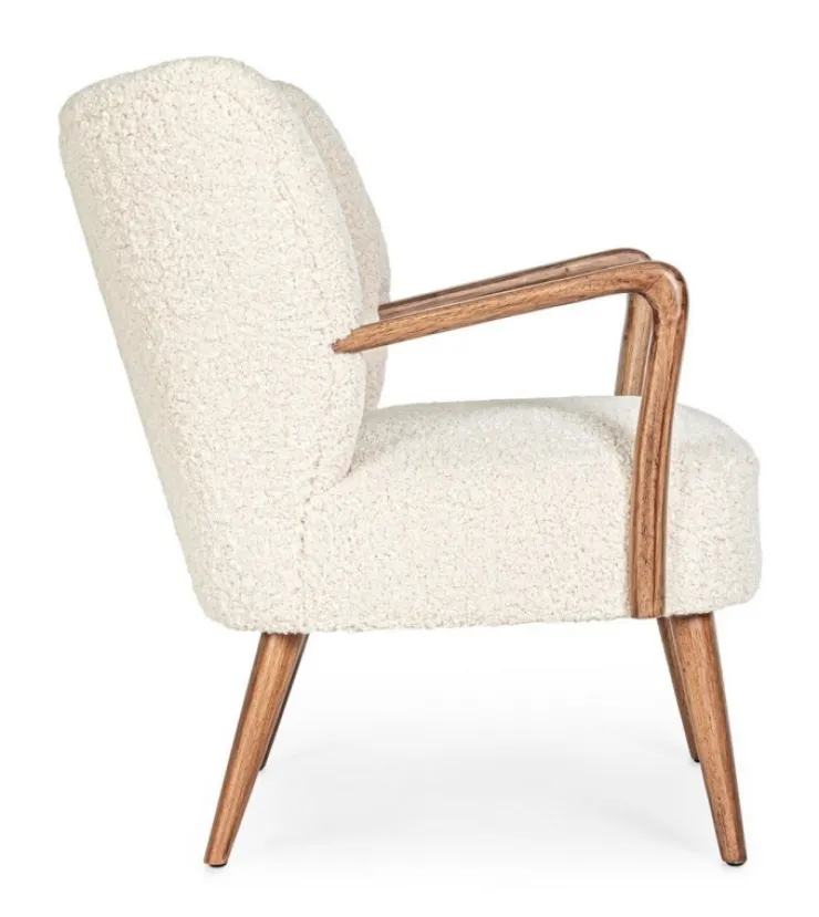 Poltrone E Chaise Longue>Bizzotto POLTRONA IN LEGNO BIANCA - MORITZ
