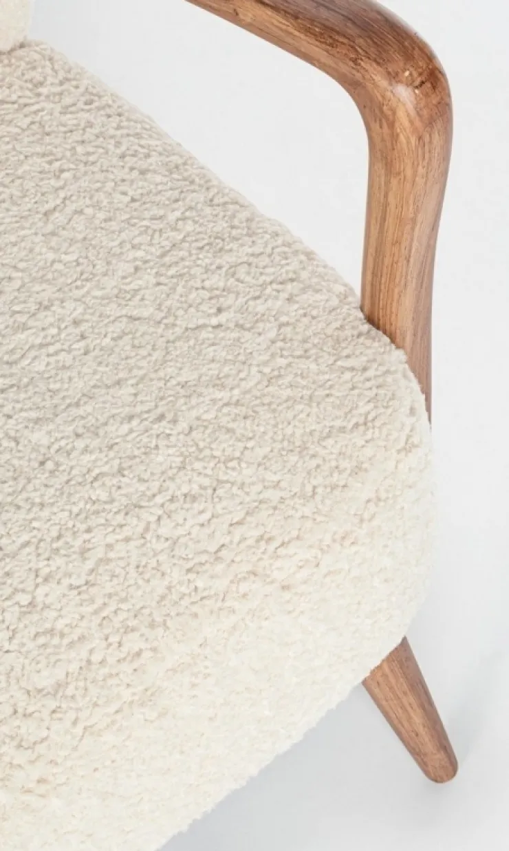 Poltrone E Chaise Longue>Bizzotto POLTRONA IN LEGNO BIANCA - MORITZ