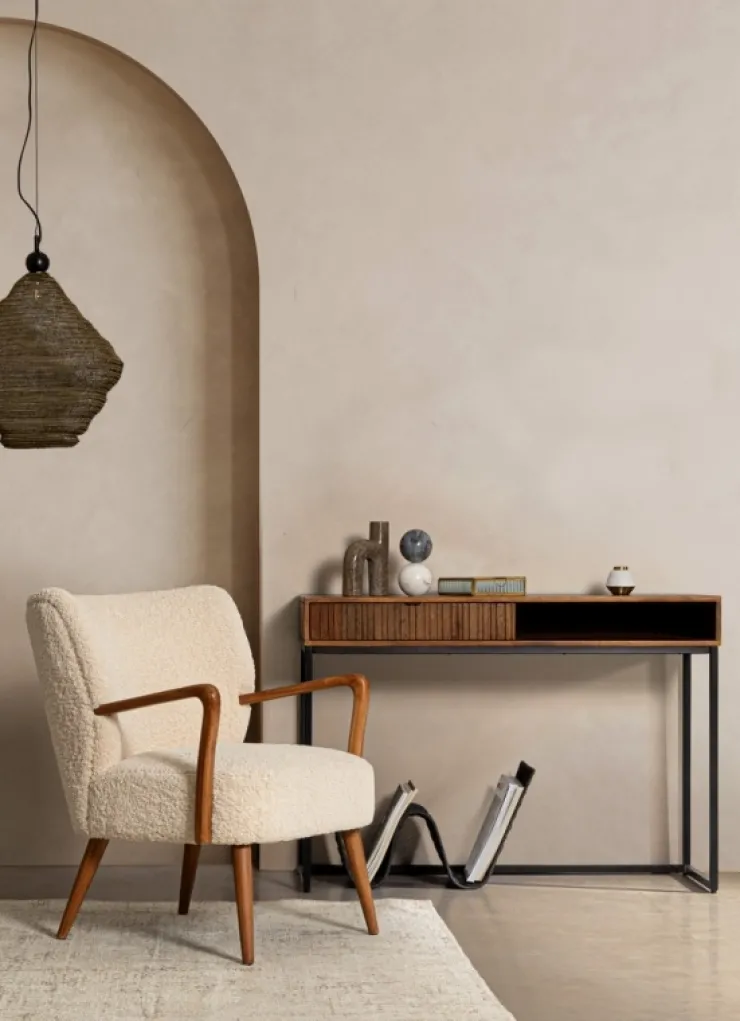 Poltrone E Chaise Longue>Bizzotto POLTRONA IN LEGNO BIANCA - MORITZ