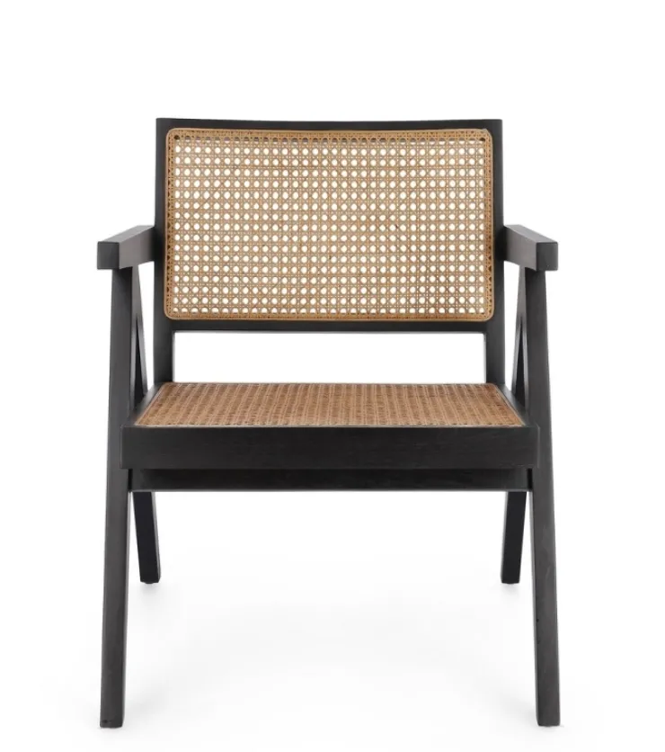 Poltrone E Chaise Longue>Bizzotto POLTRONA IN LEGNO NERO - GALIA