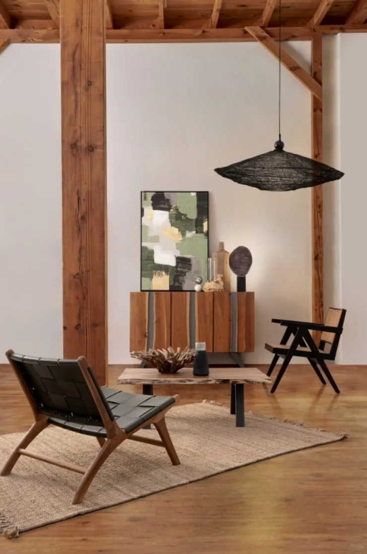 Poltrone E Chaise Longue>Bizzotto POLTRONA IN LEGNO NERO - GALIA