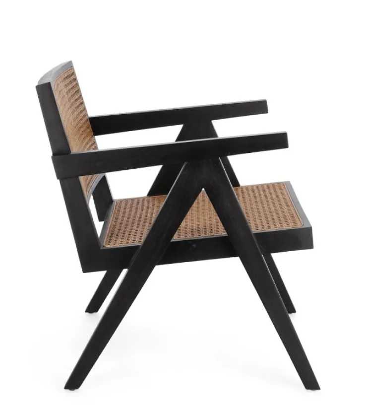 Poltrone E Chaise Longue>Bizzotto POLTRONA IN LEGNO NERO - GALIA