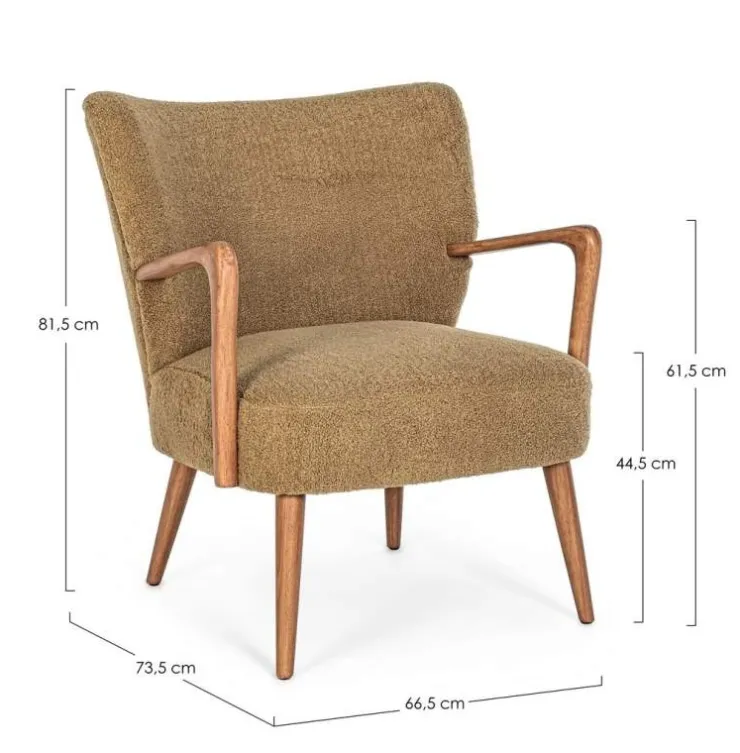 Poltrone E Chaise Longue>Bizzotto POLTRONA IN LEGNO PALM - MORITZ