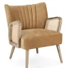 Poltrone E Chaise Longue>Bizzotto POLTRONA IN LEGNO SENAPE - VIRNA