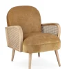 Poltrone E Chaise Longue>Bizzotto POLTRONA IN LEGNO SENAPE - DALIDA