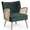 Poltrone E Chaise Longue>Bizzotto POLTRONA IN LEGNO VERDE - VIRNA