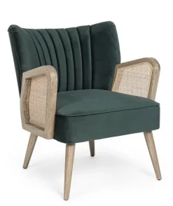 Poltrone E Chaise Longue>Bizzotto POLTRONA IN LEGNO VERDE - VIRNA
