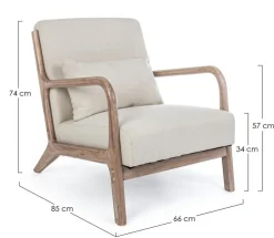 Poltrone E Chaise Longue>Bizzotto POLTRONA IN TESSUTO - ANCILLA