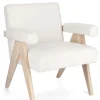 Poltrone E Chaise Longue>Bizzotto POLTRONA IN TESSUTO AVORIO - FAIZA