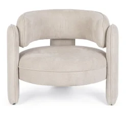 Poltrone E Chaise Longue>Bizzotto POLTRONA IN TESSUTO BEIGE - AISHA