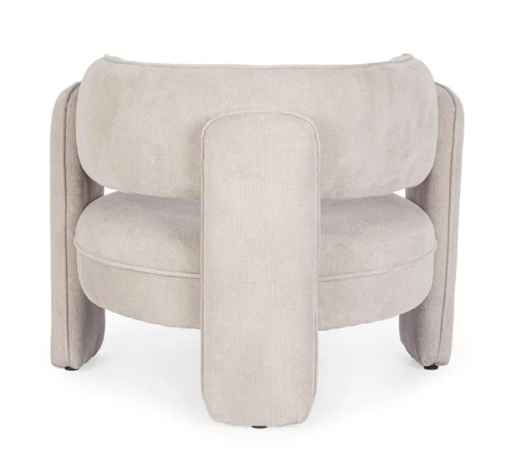 Poltrone E Chaise Longue>Bizzotto POLTRONA IN TESSUTO BEIGE - AISHA