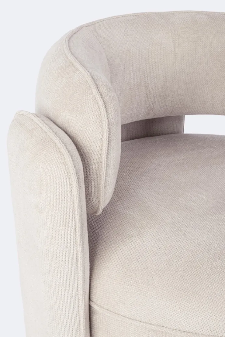 Poltrone E Chaise Longue>Bizzotto POLTRONA IN TESSUTO BEIGE - AISHA