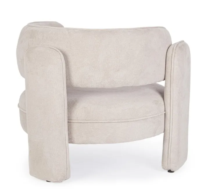Poltrone E Chaise Longue>Bizzotto POLTRONA IN TESSUTO BEIGE - AISHA