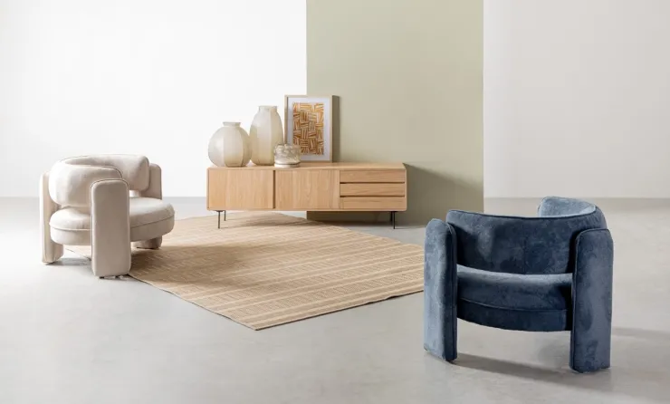 Poltrone E Chaise Longue>Bizzotto POLTRONA IN TESSUTO BEIGE - AISHA