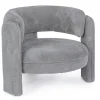 Poltrone E Chaise Longue>Bizzotto POLTRONA IN TESSUTO GRIGIO - AISHA
